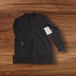 Athleta Girl Retroactive Black Half-Zip Top